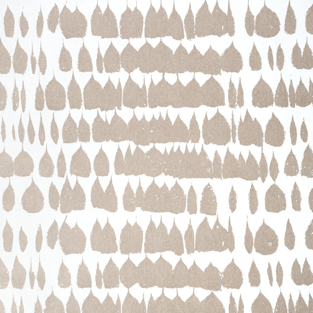 Queen Of Spain Warm Silver 5005880 by Schumacher Wallpaper Exuberant Prints 48.0" - Fabric Carolina -