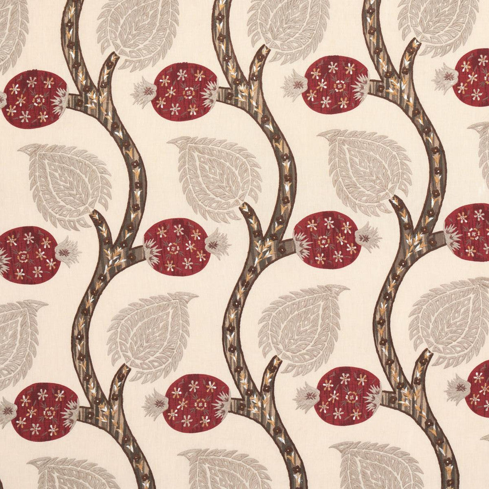 Nurata Embroidery Stone 174182 by Schumacher Fabric Perennial Favorites 10.75" - Fabric Carolina -