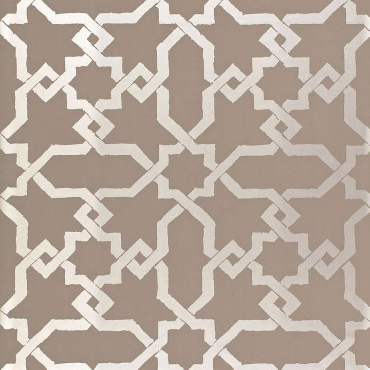 Cordoba Taupe / Silver 5005922 by Schumacher Wallpaper Byzantium 13.5" - Fabric Carolina -