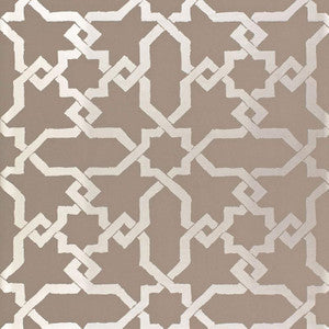 Cordoba Taupe / Silver 5005922 by Schumacher Wallpaper
