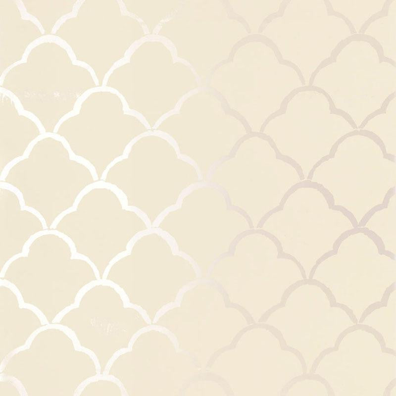 Costa Del Sol Champagne 5005940 by Schumacher Wallpaper Byzantium 13.5" - Fabric Carolina -