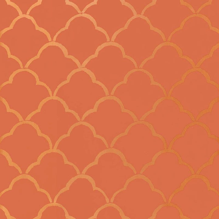 Costa Del Sol Cinnabar 5005943 by Schumacher Wallpaper Byzantium 13.5" - Fabric Carolina -