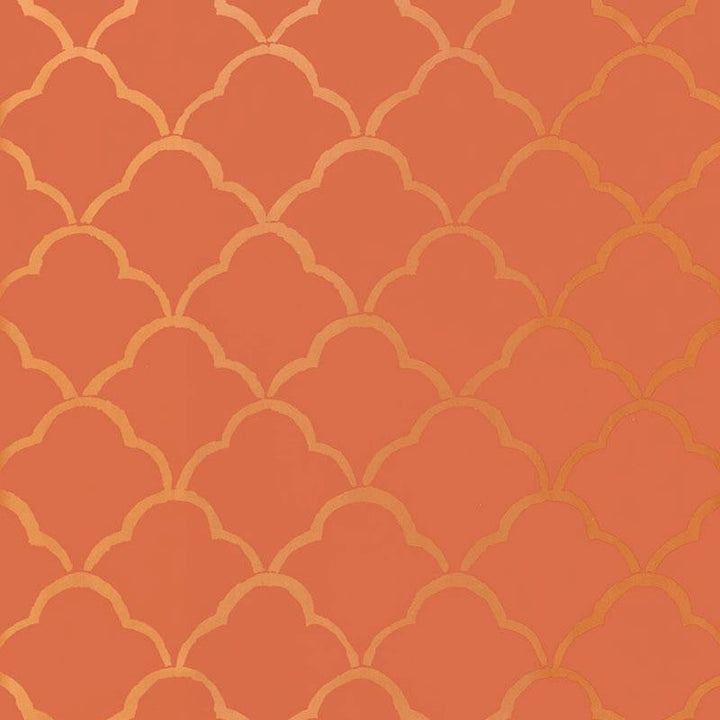 Costa Del Sol Cinnabar 5005943 by Schumacher Designer Wallpaper Byzantium 13.5" - Swanky Fabrics -