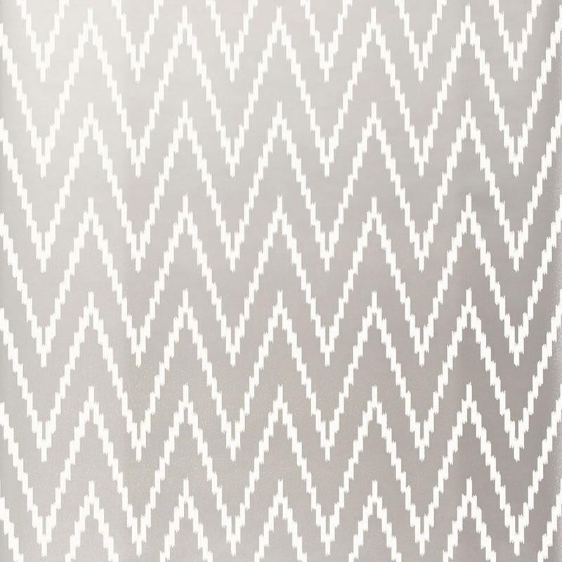 Kasari Ikat Silver 5005993 by Schumacher Designer Wallpaper Byzantium 13.5" - Swanky Fabrics -