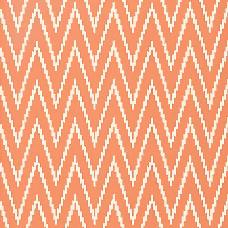 Kasari Ikat Terra Cotta 5005994 by Schumacher Wallpaper Byzantium 13.5" - Fabric Carolina -