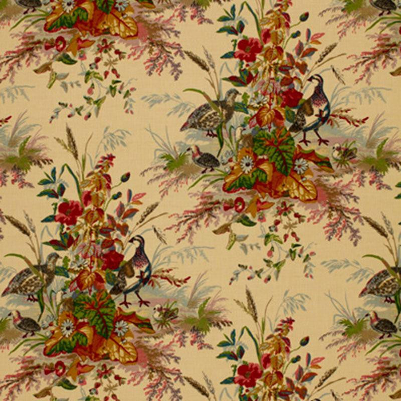 Quail Meadow Summer 1106032 by Schumacher Fabric Classic Prints 13.5" - Fabric Carolina -