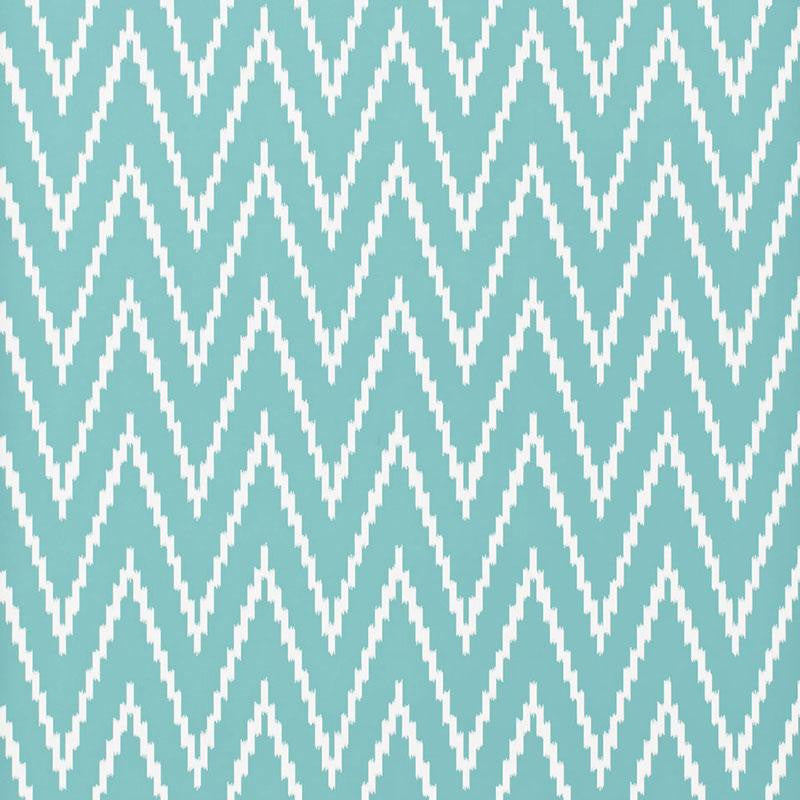 Kasari Ikat Azure 5005995 by Schumacher Designer Wallpaper Byzantium 13.5" - Swanky Fabrics -