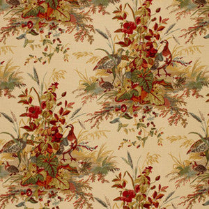 Quail Meadow Autumn 1106043 by Schumacher Fabric