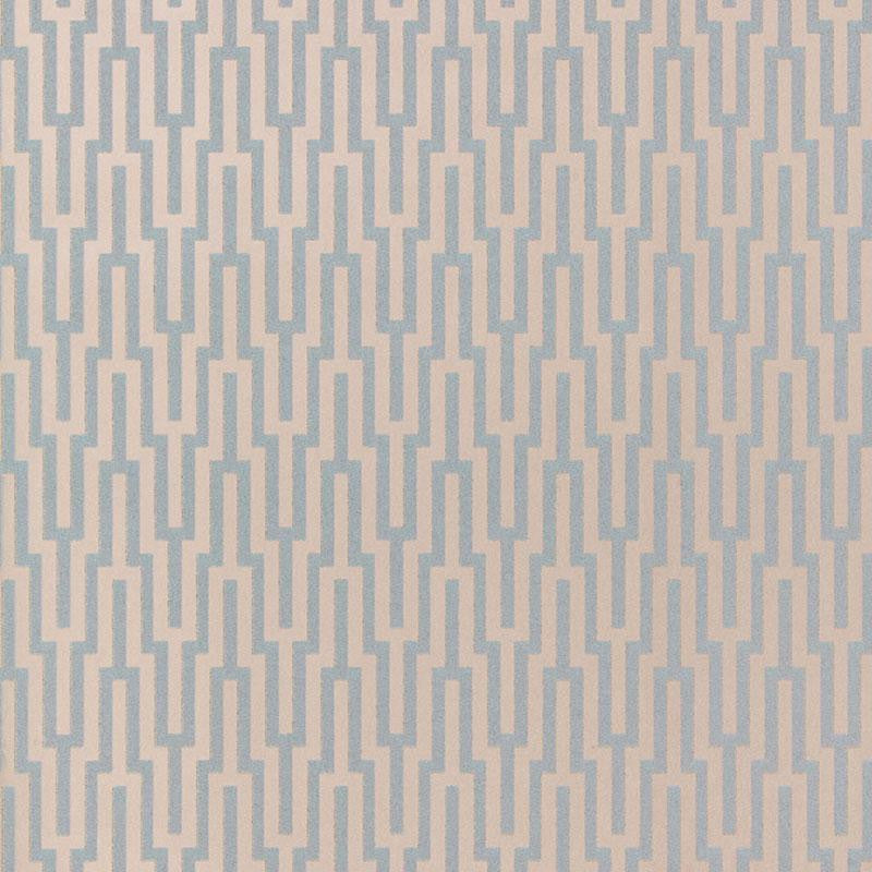 Metropolitan Fret Moonstone 5005891 by Schumacher Wallpaper Byzantium 3.38" - Fabric Carolina -