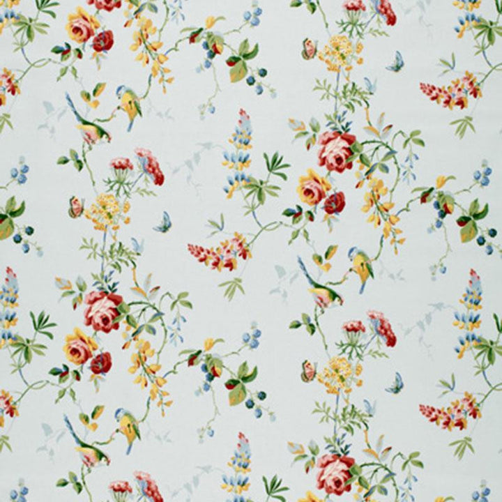 Chickadee Floral Sky 1235014 by Schumacher Fabric Classic Prints 13.5" - Fabric Carolina -