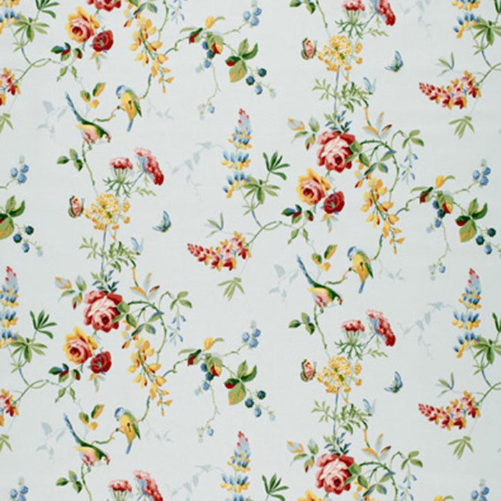 Chickadee Floral Sky 1235014 by Schumacher Designer Fabric Classic Prints 13.5" - Swanky Fabrics -