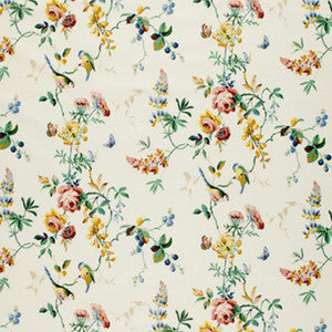 Chickadee Floral Primary 1235030 by Schumacher Fabric