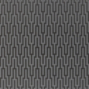 Metropolitan Fret Black Pearl 5005895 by Schumacher Wallpaper