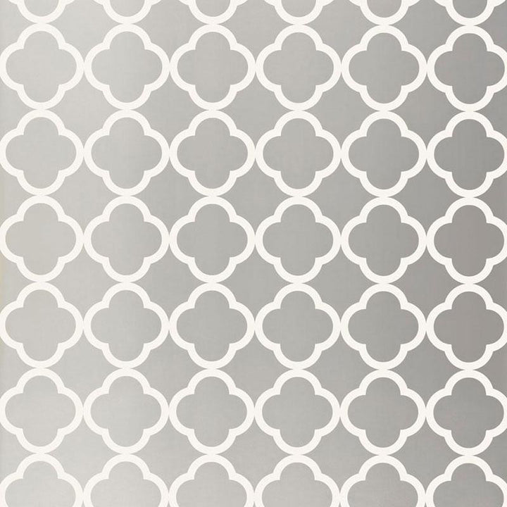 Morocco Silver 5005872 by Schumacher Wallpaper Byzantium 4.5" - Fabric Carolina -