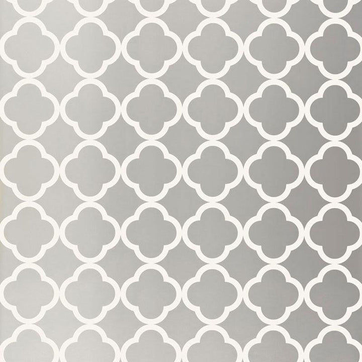 Morocco Silver 5005872 by Schumacher Designer Wallpaper Byzantium 4.5" - Swanky Fabrics -