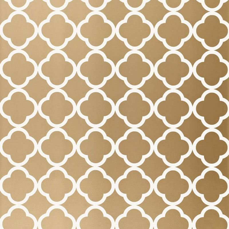Morocco Antique Gold 5005873 by Schumacher Wallpaper Byzantium 4.5" - Fabric Carolina -
