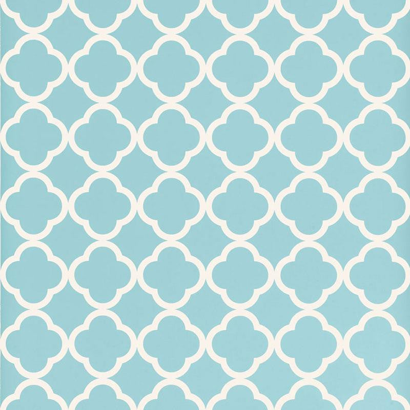 Morocco Azure 5005875 by Schumacher Wallpaper Byzantium 4.5" - Fabric Carolina -