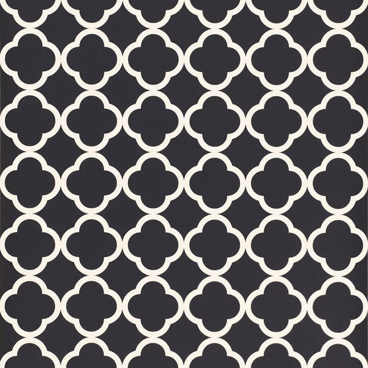 Morocco Black 5005876 by Schumacher Wallpaper Byzantium 4.5" - Fabric Carolina -