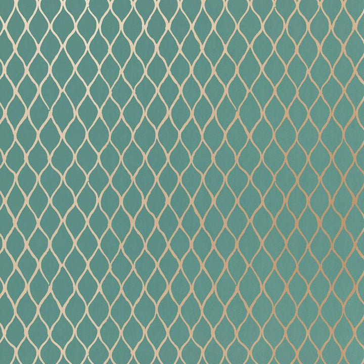 Valencia Turquoise 5005911 by Schumacher Wallpaper Byzantium 13.5" - Fabric Carolina -