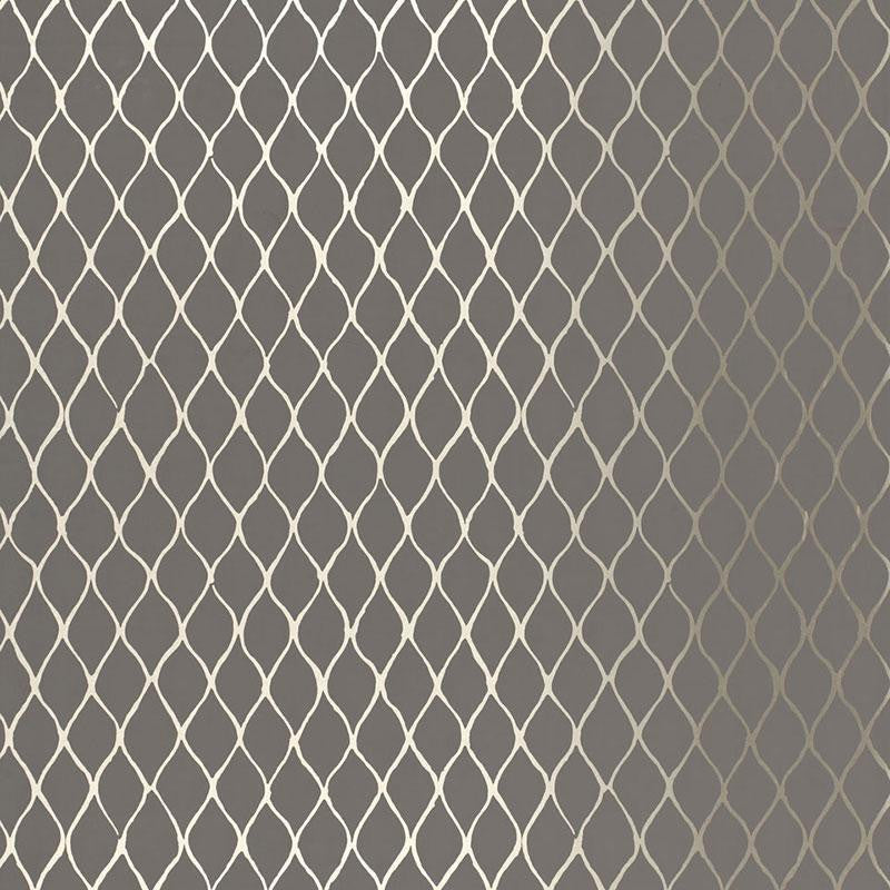 Valencia Graphite 5005913 by Schumacher Designer Wallpaper Byzantium 13.5" - Swanky Fabrics -