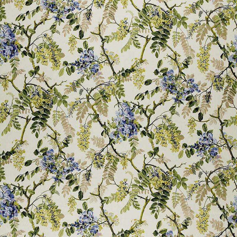 Wisteria Vine Periwinkle 1318000 by Schumacher Fabric Classic Prints 27.0" - Fabric Carolina -
