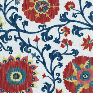 Fergana Embroidery Print Prussian 1327001 by Schumacher Fabric