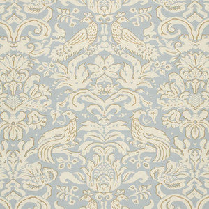 Aldwyn Damask Robin'S Egg 1328000 by Schumacher Fabric