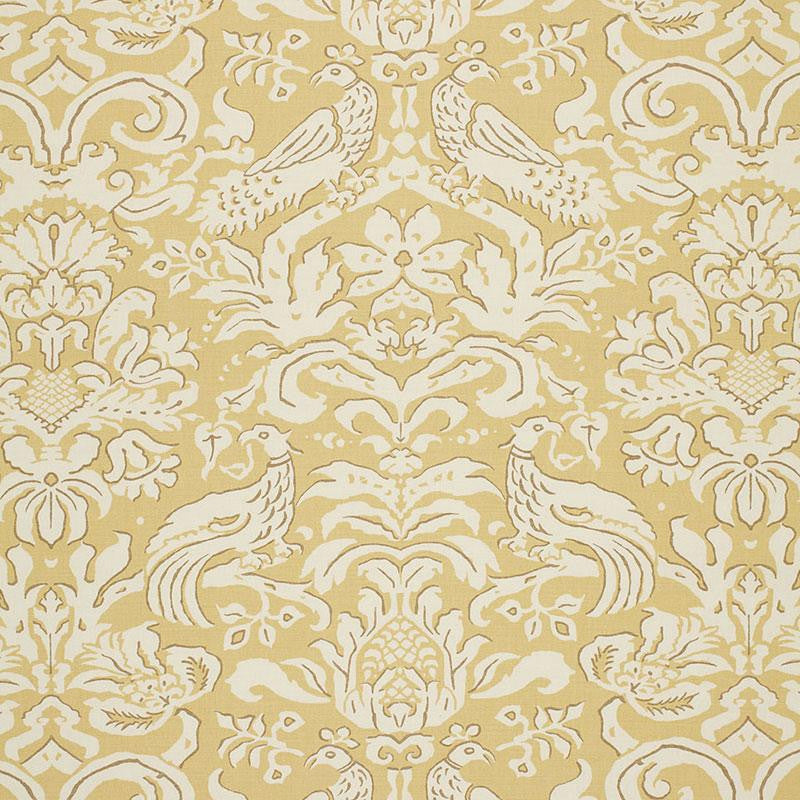 Aldwyn Damask Buttercup 1328002 by Schumacher Fabric Palazzo 27.0" - Fabric Carolina -