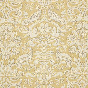 Aldwyn Damask Buttercup 1328002 by Schumacher Fabric