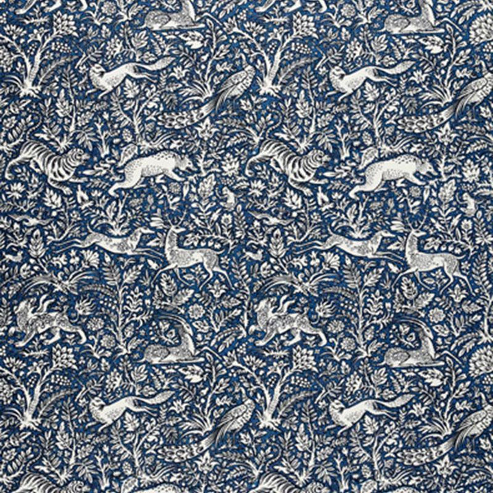 Khan'S Park Navy 2603101 by Schumacher Fabric Luxe Lodge 26.0" - Fabric Carolina -