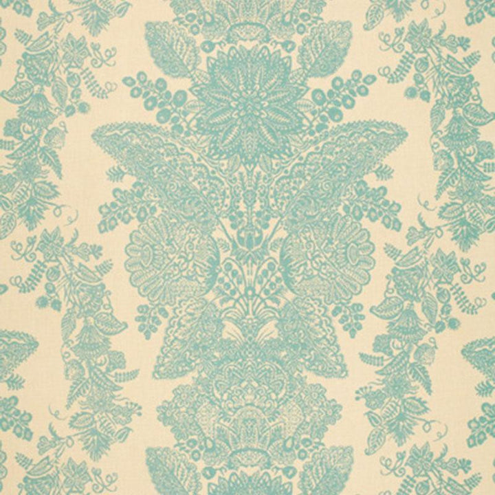 Lace Aqua 2643833 by Schumacher Fabric Exuberant Prints 23.0" - Fabric Carolina -