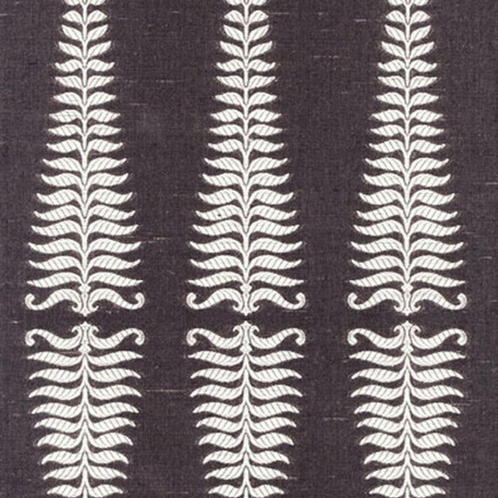Fern Tree Ivory/Grey Flannel 2643881 by Schumacher Designer Fabric Orient Express 3.5" - Swanky Fabrics -