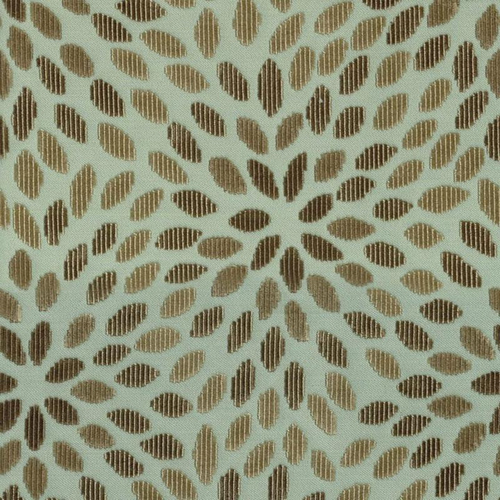 Kiku Silk Velvet Aqua & Cocoa 2644280 by Schumacher Fabric Modern Glamour 12.75" - Fabric Carolina -