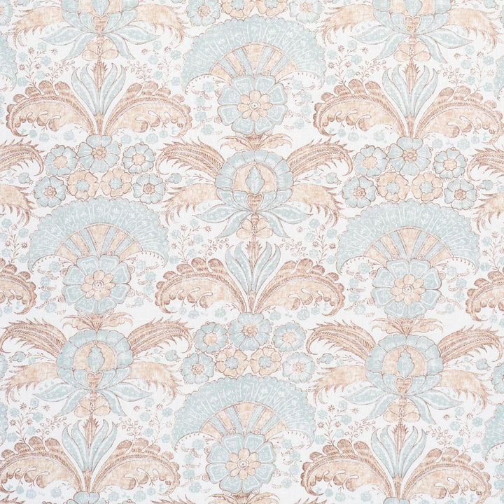 Calicut Aqua 1283004 by Schumacher Fabric Jacaranda 27.0" - Fabric Carolina -