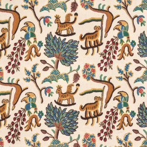 Colonial Crewel Document 3135012 by Schumacher Fabric
