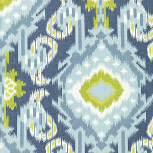 Kiribati Ikat Print Aquamarine 174982 by Schumacher Fabric
