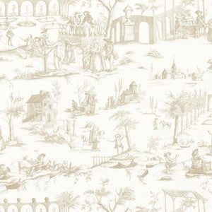 Siena Toile Greige 175172 by Schumacher Fabric