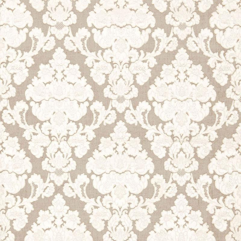 Montalcino Appliqu Damask Linen 66590 by Schumacher Fabric Palazzo 6.38" - Fabric Carolina -