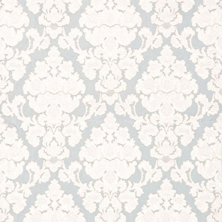 Montalcino Appliqu Damask Robin'S Egg 66591 by Schumacher Fabric Palazzo 6.38" - Fabric Carolina -