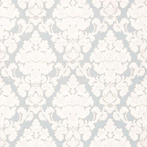 Montalcino Appliqu Damask Robin'S Egg 66591 by Schumacher Fabric
