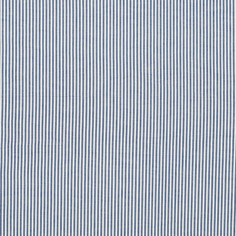 Bailey Seersucker Blue 3474000 by Schumacher Designer Fabric Sea Island Stripe - Swanky Fabrics -