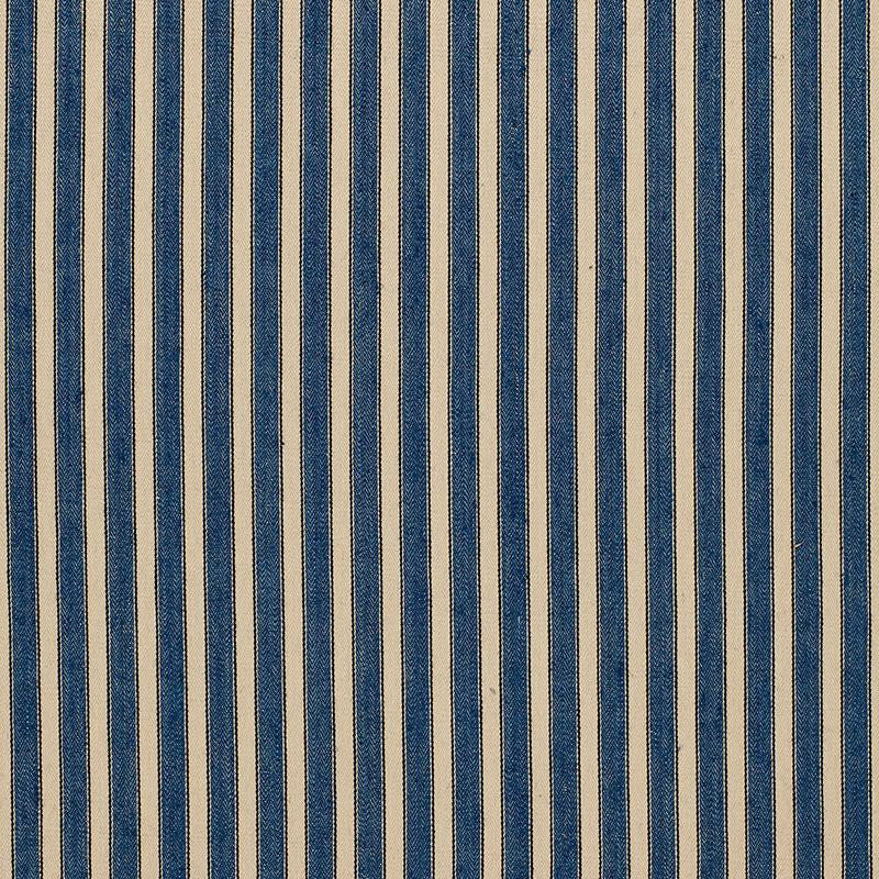 Antique Ticking Stripe Denim 3475004 by Schumacher Fabric Sea Island Stripe 1.0" - Fabric Carolina -