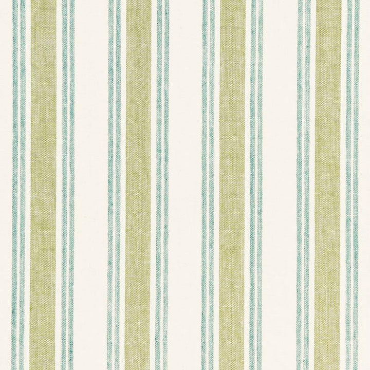 Leah Linen Stripe Sea Grass 3485000 by Schumacher Designer Fabric Sea Island Stripe 4.75" - Swanky Fabrics -