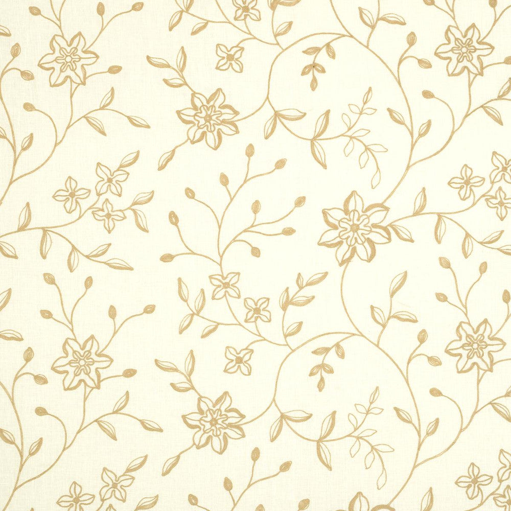 Georgia Linen Embroidery Sand 3491001 by Schumacher Fabric Chroma 26.0" - Fabric Carolina -