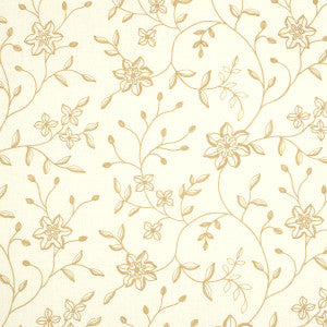 Georgia Linen Embroidery Sand 3491001 by Schumacher Fabric