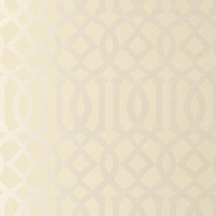Imperial Trellis Alabaster 2707211 by Schumacher Wallpaper Print Happy 6.75" - Fabric Carolina -