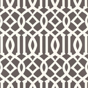 Imperial Trellis Charcoal 5003361 by Schumacher Wallpaper