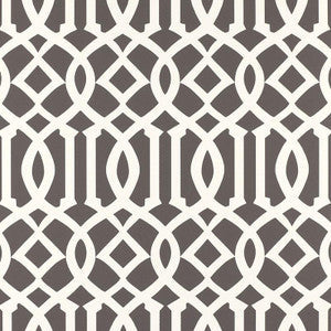 Imperial Trellis Charcoal 5003361 by Schumacher Wallpaper