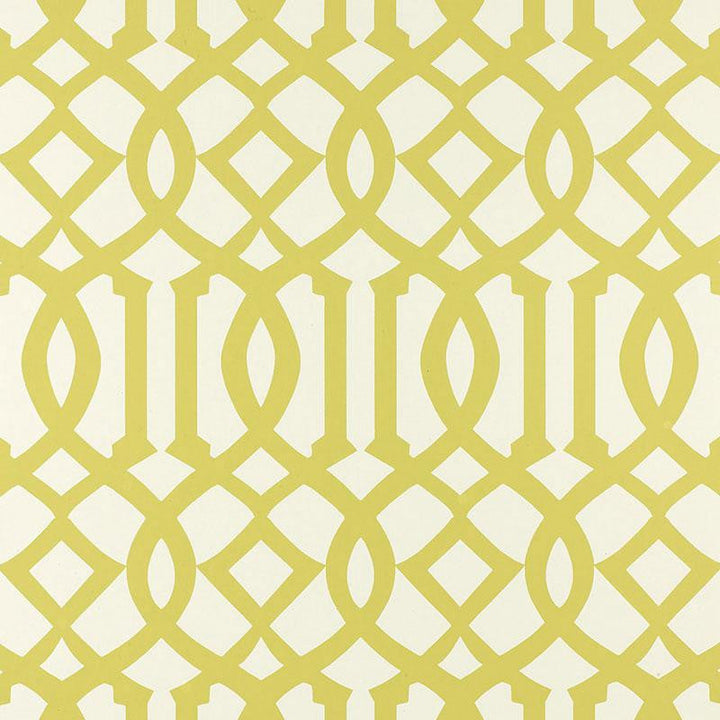 Imperial Trellis Citrine 2707213 by Schumacher Designer Wallpaper Print Happy 6.75" - Swanky Fabrics -