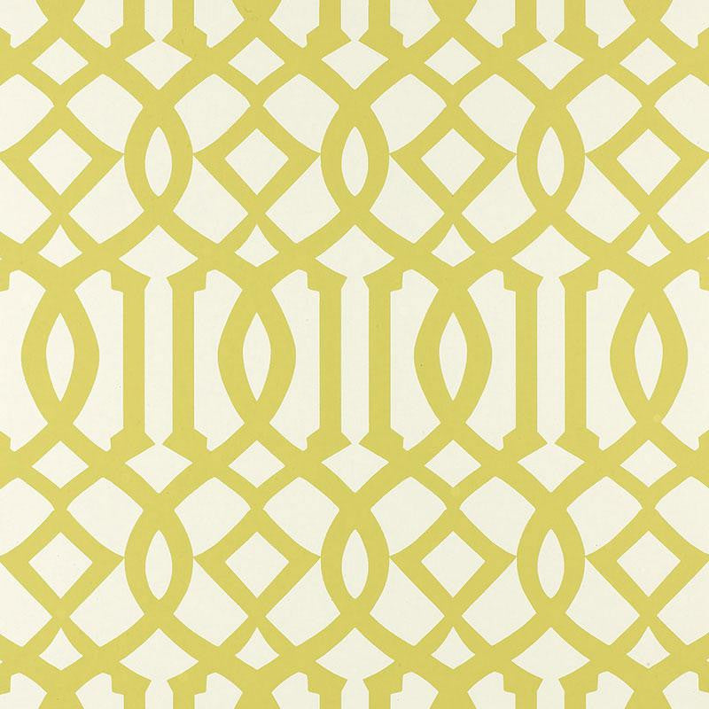 Imperial Trellis Citrine 2707213 by Schumacher Wallpaper Print Happy 6.75" - Fabric Carolina -